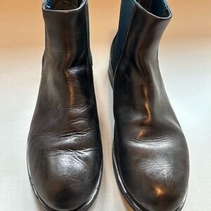 Camper Black Leather Ankle Boots